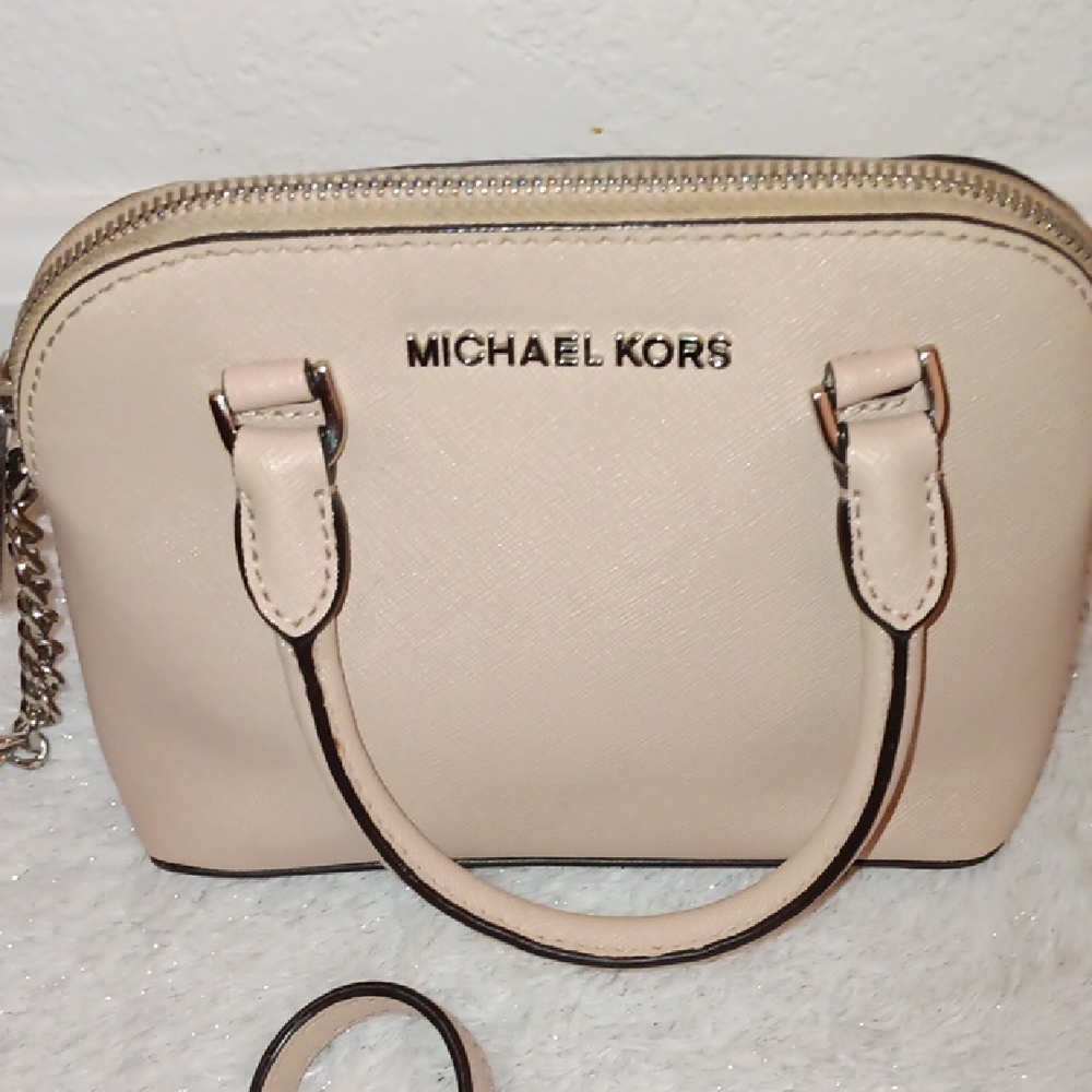 Michael Kors Preloved Cindy Saffiano XS Tan Crossbody Bag
